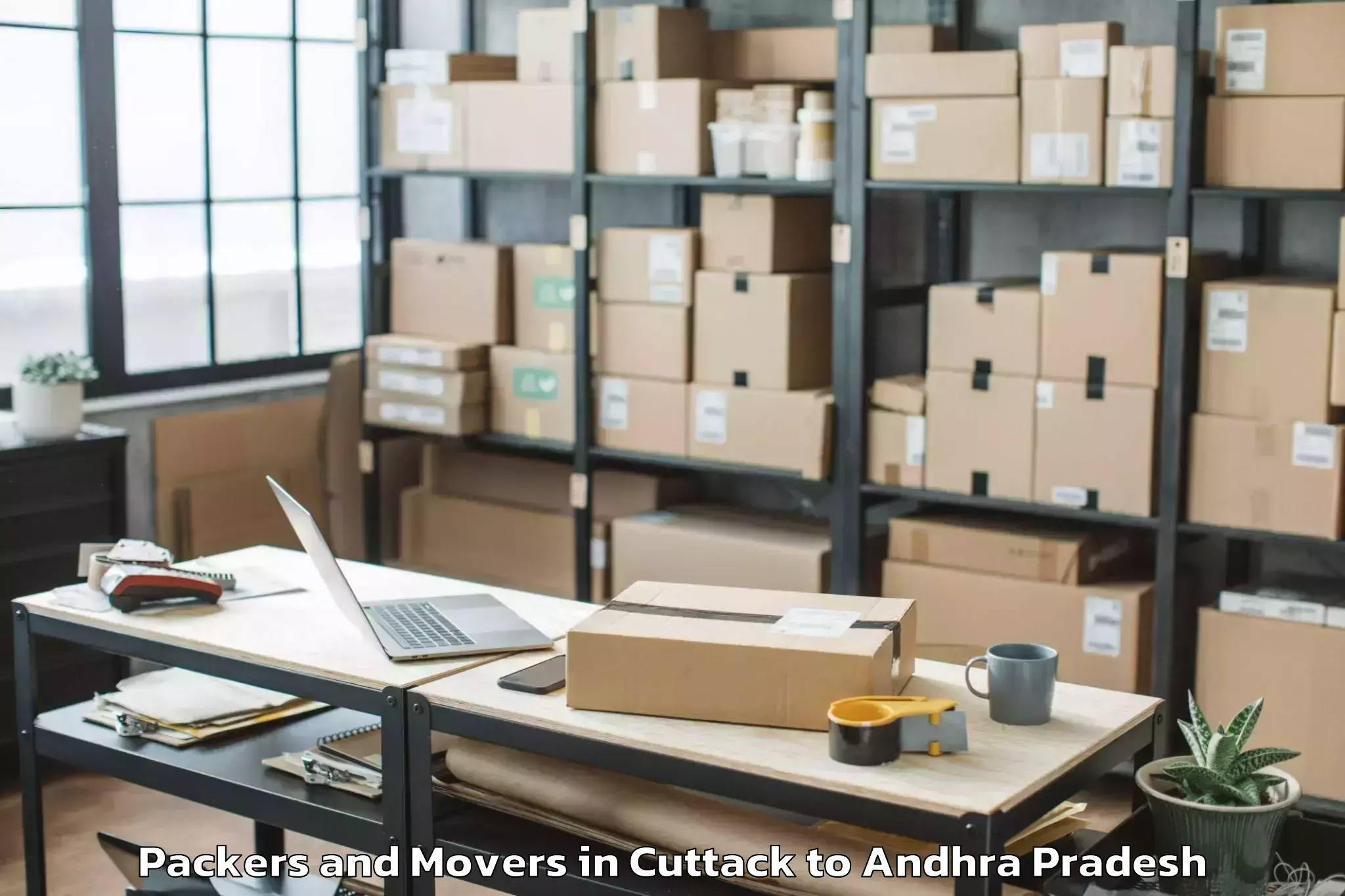 Affordable Cuttack to Kondapalli Packers And Movers